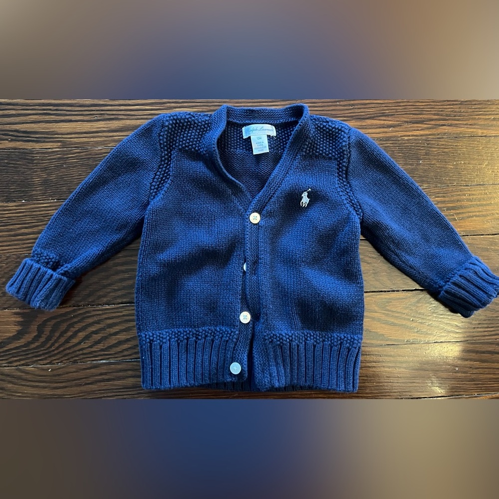 Polo Ralph Lauren Baby Boys Combed Cotton V-Neck Cardigan